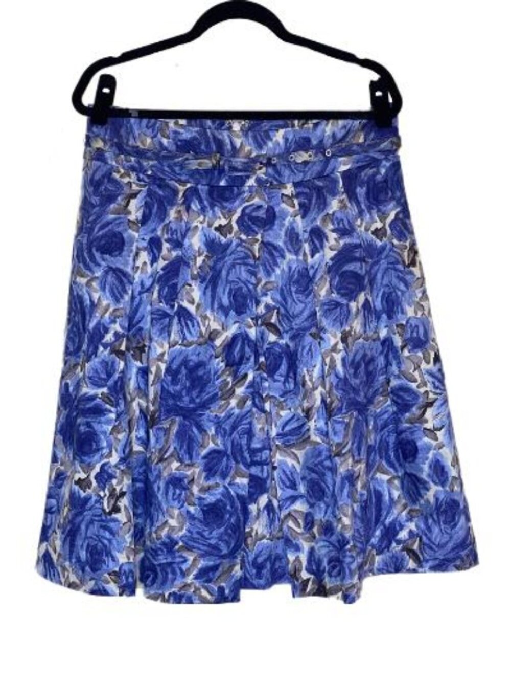 Talbots Blue Floral Patterned Skirt Size 8